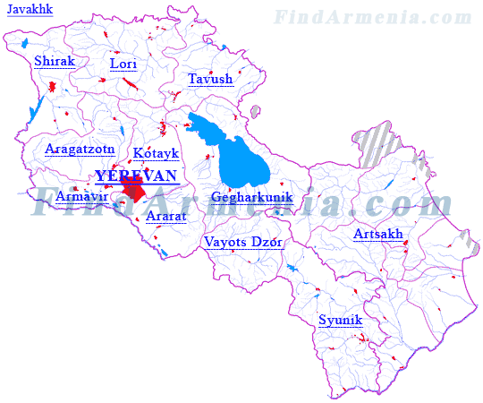 Armenia: map